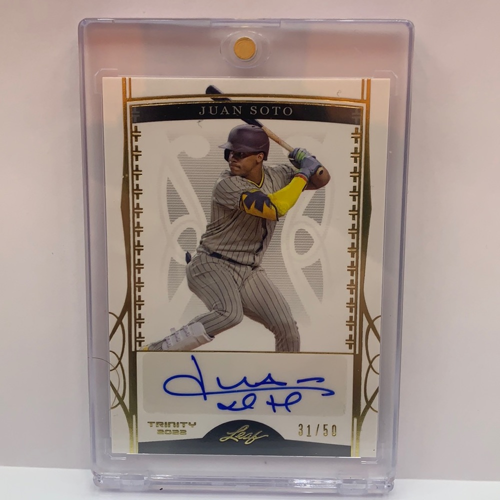 2022 Leaf Trinity Juan Soto Padres Auto 31/50 #BA-JS1 (MISC9)